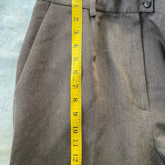Liz Claiborne Women's Brown Straight Leg Pants, high rise tall‎ length - Picture 8 of 14